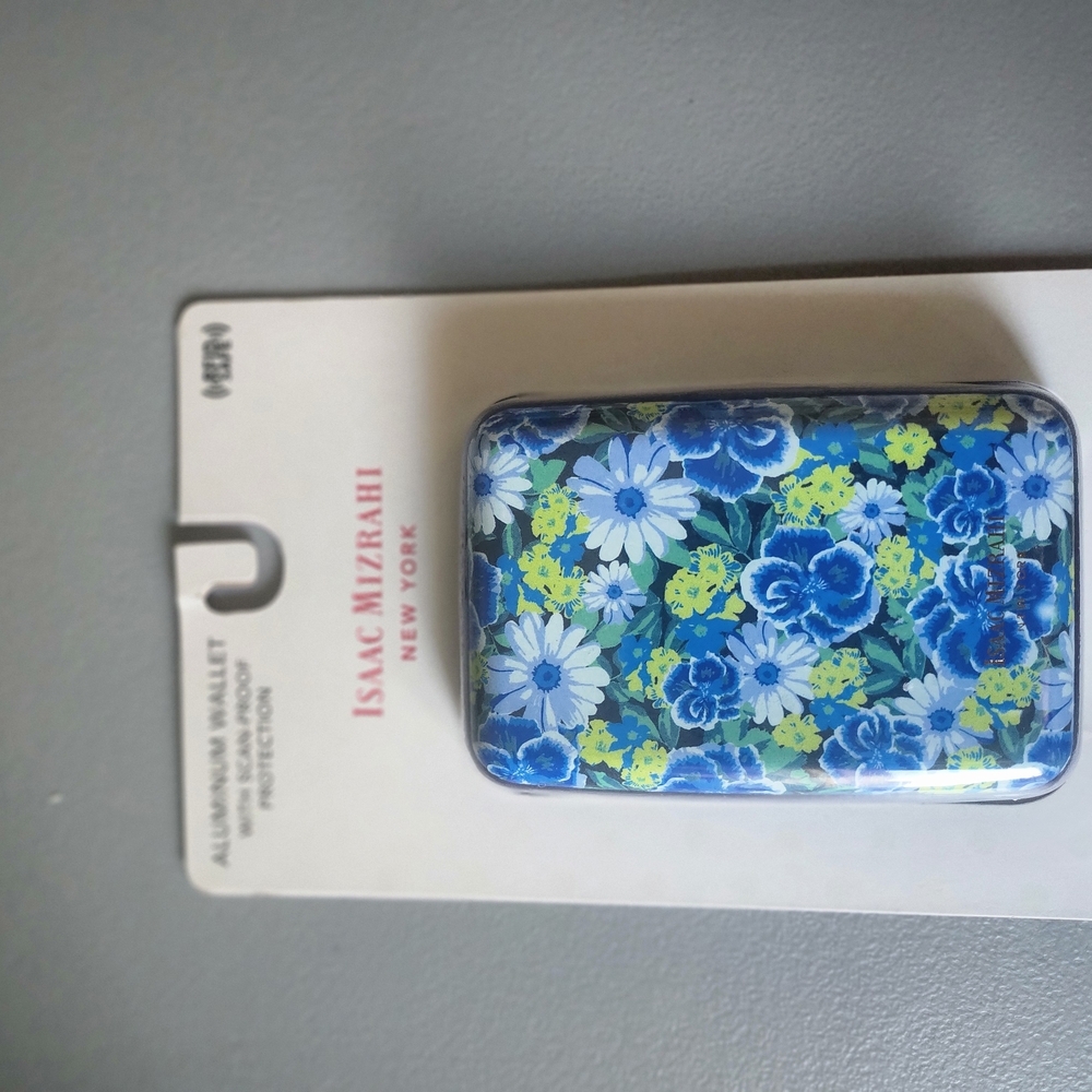 Isaac Mizrahi Floral Card Holder - Blue and Yellow